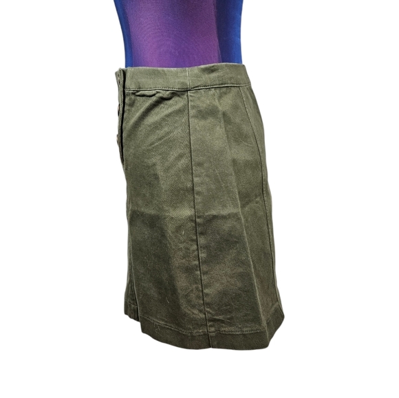NWT Abercrombie & Fitch Olive Y2K Sailor Cotton Jean Skirt Size 0 Women's H57‎ - Picture 4 of 11